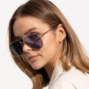 NEW VALENTINO SUNGLASSES VLS-172C GOLD/BLUE UNISEX EYEWEAR